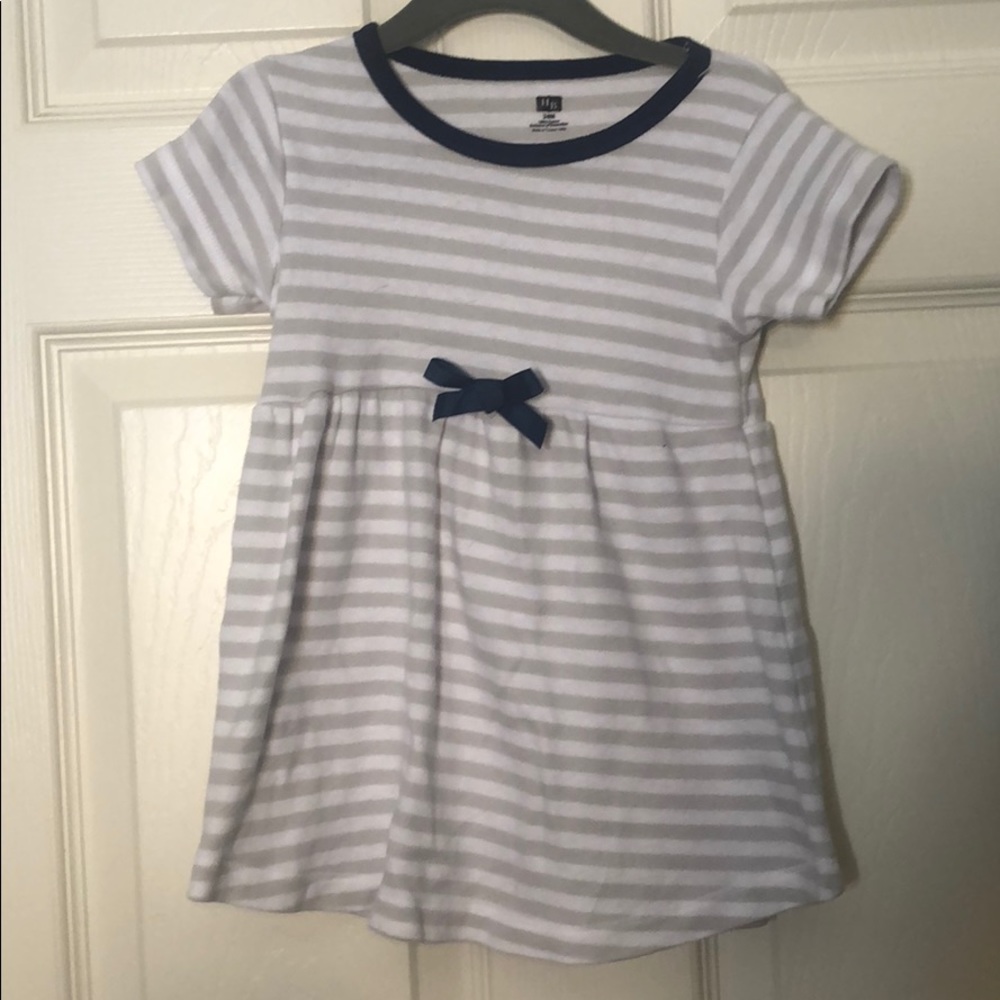 NWOT Hudson Baby Gray Striped Dress